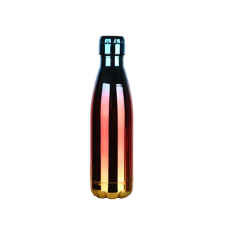 500ml/17oz Future Design Style Double Layer Stainless Steel Colored Cola Shape Water Bottle With Printing Logo