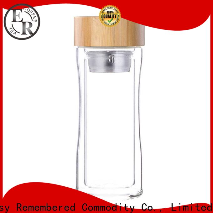 ER Bottle BPA-free double wall glass bottle from China for promotion