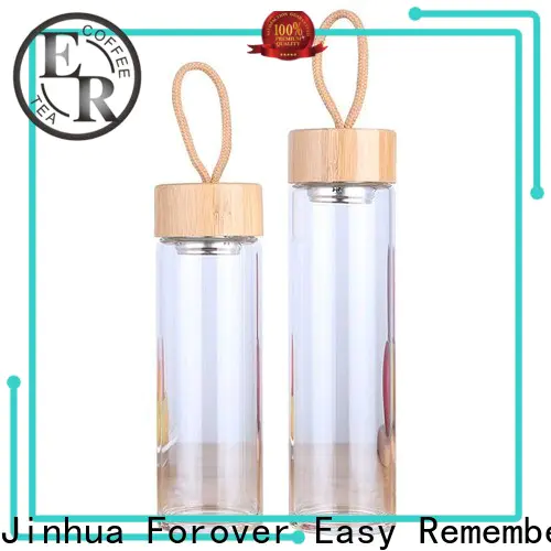 ER Bottle glass drinking bottles with lids from China on sale