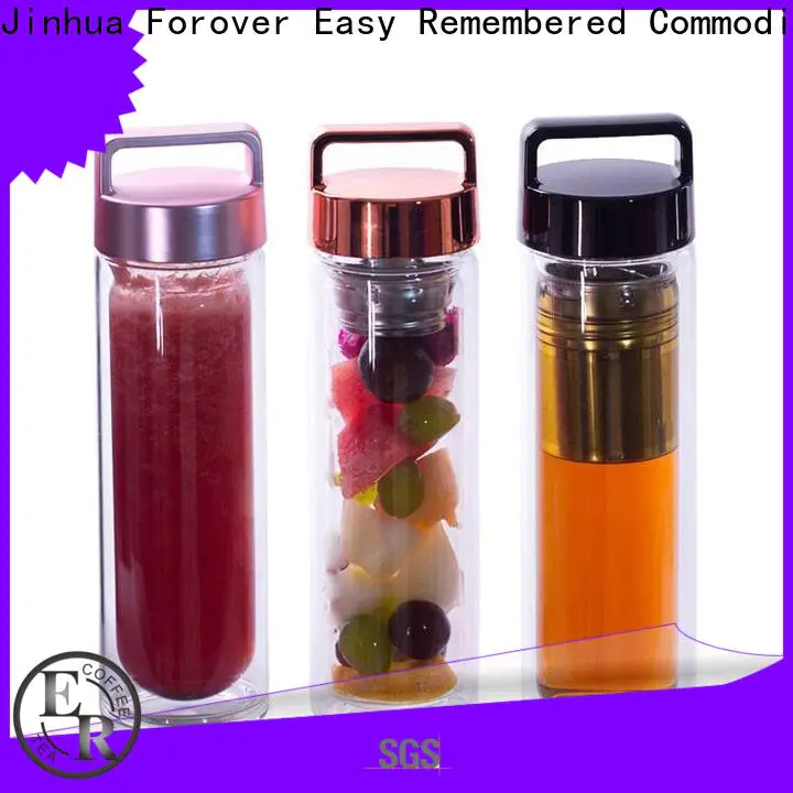 ER Bottle glass fruit infuser water bottle for traveling