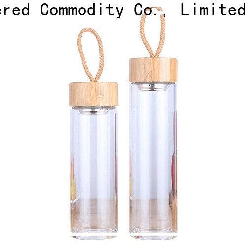 lead-free borosilicate glass water bottle from China
