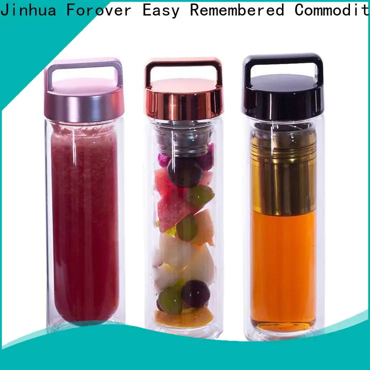 ER Bottle bamboo lid glass drinking bottle with filter from China for traveling