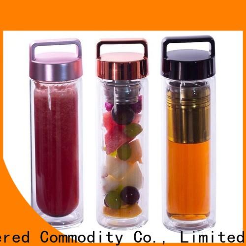 ER Bottle single-wall double wall glass tea infuser for promotion