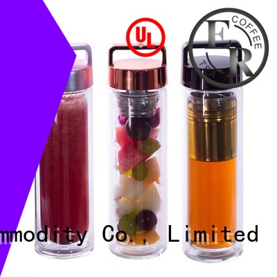 ER Bottle bamboo lid glass infuser water bottle reputable manufacturer for promotion